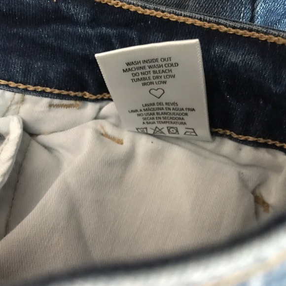 CELLO Womens / Juniors Cropped Skinny Distressed Blue Jeans Size 7 - Picture 7 of 7